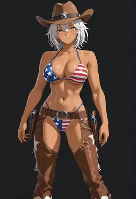 Patriotic Cowgirl Gunslinger