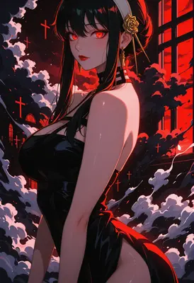 Crimson Night Assassin Portrait