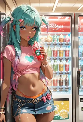Cool Drink by the Vending Machine