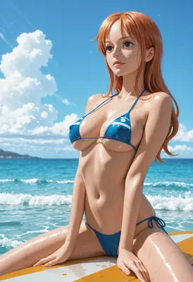 Nami Enjoying a Sunny Beach Day