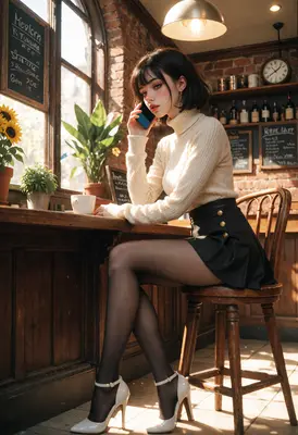 A Quiet Moment in the Cafe