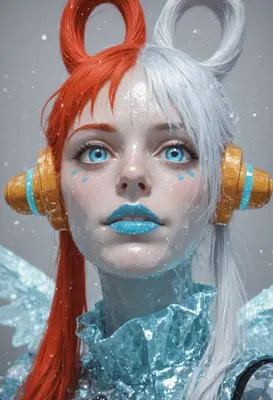 Dual Tone Cybernetic Ice Maiden