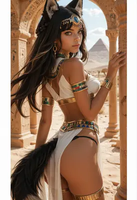 Egyptian Cat Goddess Desert Guardian
