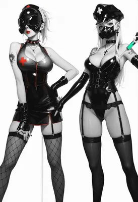 Dystopian Nurses in Latex Gear