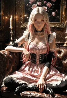 Elegant Victorian Doll in Pink