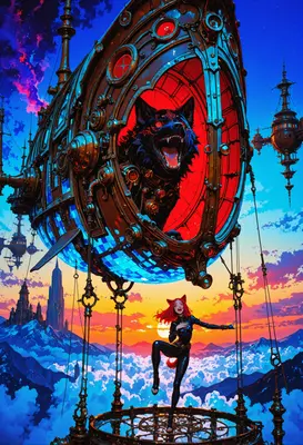 Steampunk Beast and the Sky Dancer