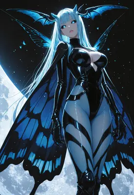 Ethereal Blue Butterfly Fae Queen