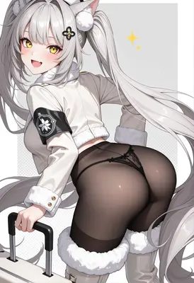 Silver Haired Cat Girl Traveler