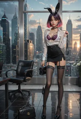 Bunny Girl Executive at Sunset