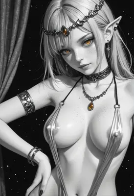 Ethereal Elf with Golden Eyes