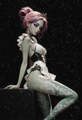 Ethereal Green Skin Fantasy Maiden