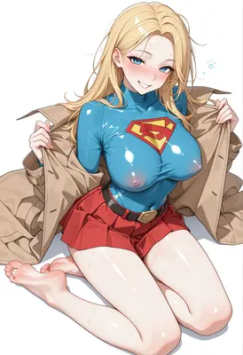 Super Heroine Flashing Her Suit