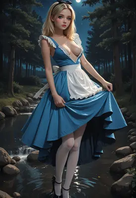 Alice in the Enchanted Moonlight Forest