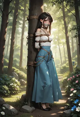 Captured Maiden in the Enchanted Woods