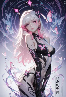 Ethereal Butterfly Goddess in Pink