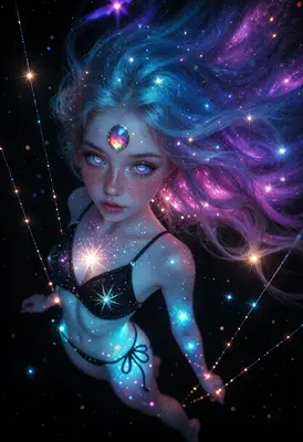 Stellar Maiden Amidst The Cosmic Void