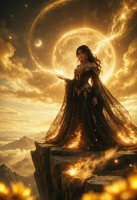Celestial Sorceress of the Golden Moon
