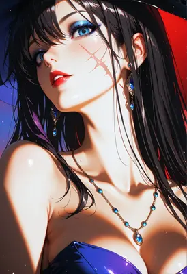 Scarred Beauty with Sapphire Jewelry