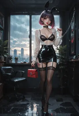 Rainy Day Bunny Girl Aesthetic