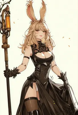 Steampunk Bunny Girl Warrior
