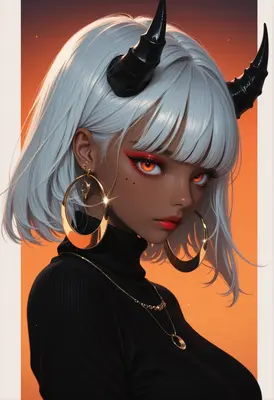 Fiery Gaze of the Demon Queen