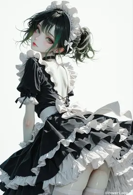 Ethereal Maid in Frilly Dress