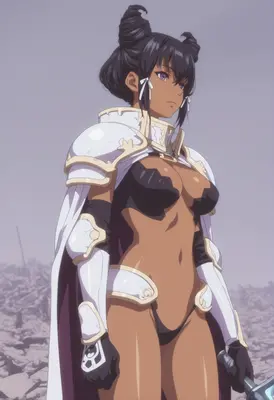 Dark Skinned Warrior in Scant Armor
