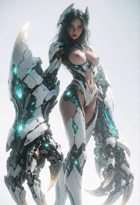 Cybernetic Guardian with Massive Mechanical Claws