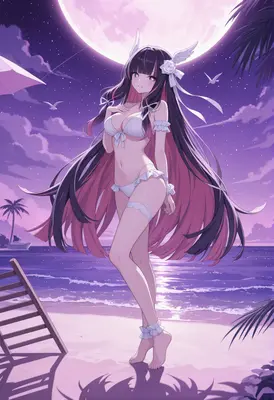 Moonlit Beach Serenity