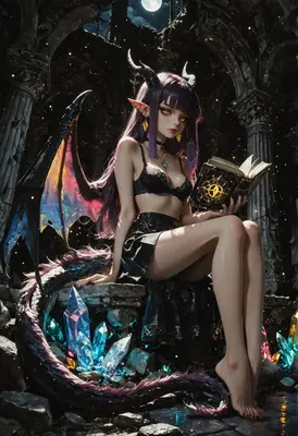 Demon Scholar in Ruined Temple