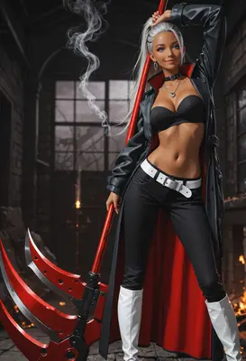 Warrior with the Crimson Scythe