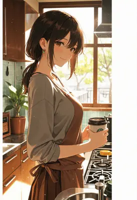 Morning Coffee in the Kitchen