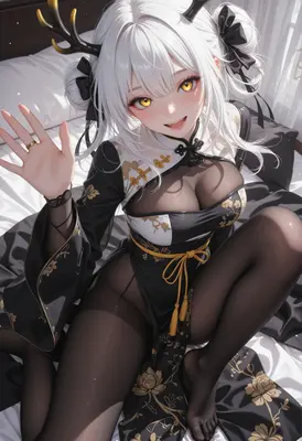 Deer Girl in Traditional Chinese Attire