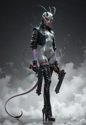 Cybernetic Insectoid Mercenary Standing Tall