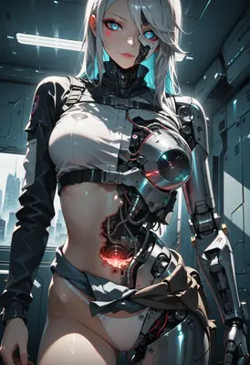 Cybernetic Android with Exposed Internal Mechanism