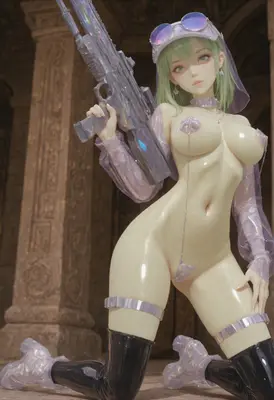 Holographic Tactical Warrior in Ruins