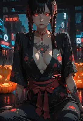 Red Eyed Girl in Halloween City