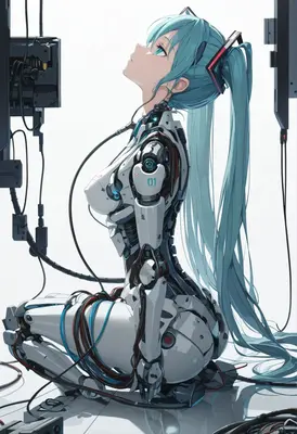 Cybernetic Android Connected to Systems