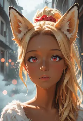 Gaze of the Golden Fox Girl