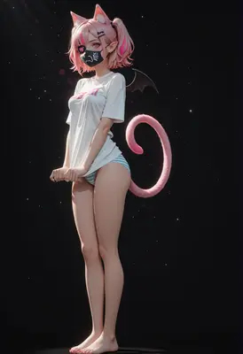 Pink Haired Succubus in Casual Wear