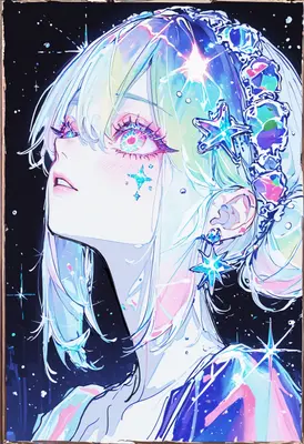 Stellar Radiance Celestial Portrait