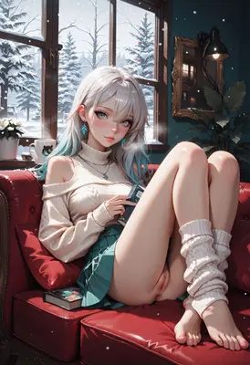 Cozy Winter Reading by the Window