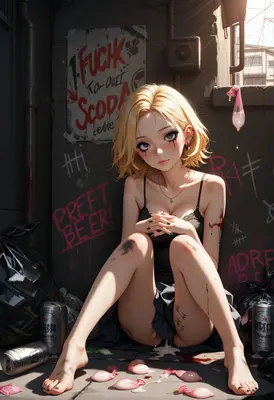 Lost Soul in the Gritty Alleyway