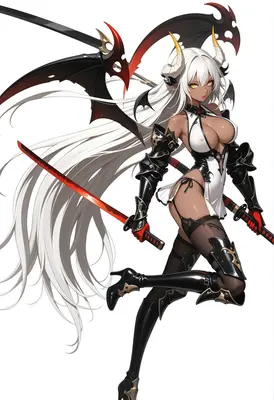 Demon Warrior with Dual Blades