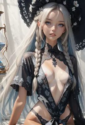 Ethereal Beauty in Gothic Lace