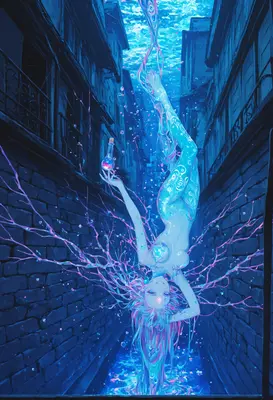 Submerged Spirit of the Neon Alley