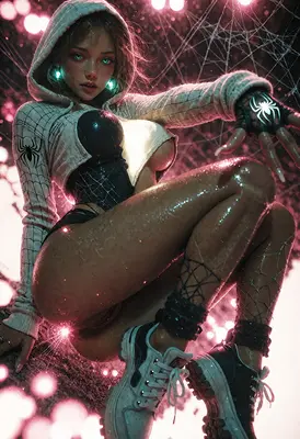 Glow in the Dark Spider Heroine