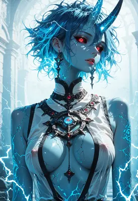 Electric Blue Oni Queen