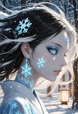Ethereal Winter Spirit in Snow