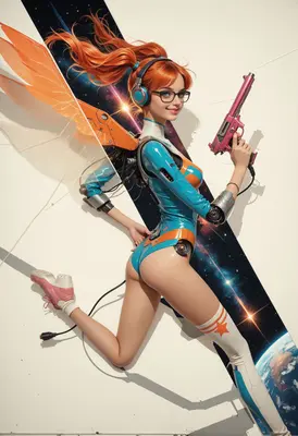 Cybernetic Space Scout with Pink Blaster